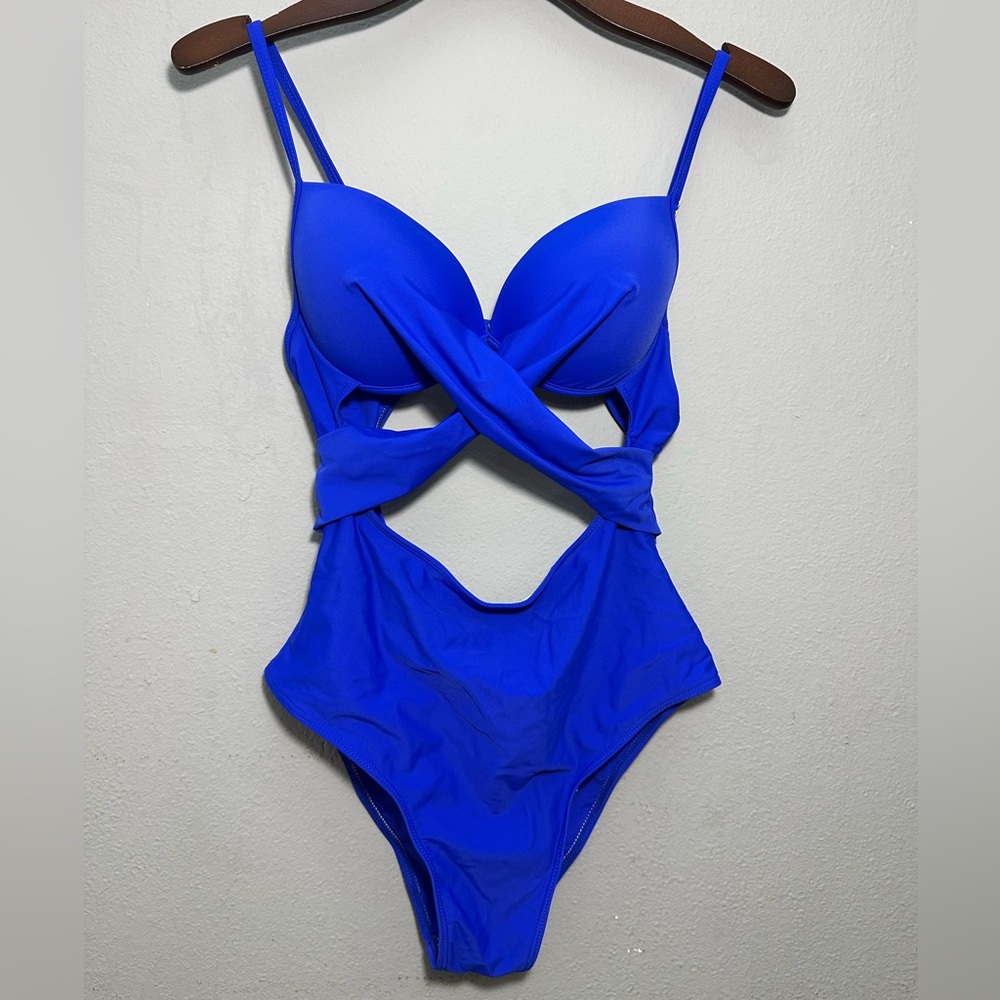 Gorgeous royal Blue One Piece Swimsuit for women size M.